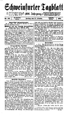 Schweinfurter Tagblatt Freitag 27. Oktober 1871