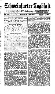 Schweinfurter Tagblatt Mittwoch 8. November 1871