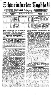 Schweinfurter Tagblatt Freitag 10. November 1871