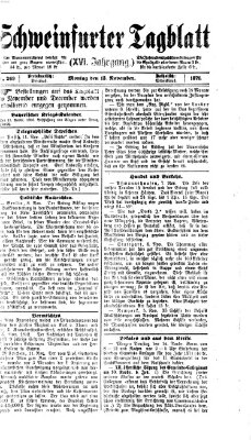 Schweinfurter Tagblatt Montag 13. November 1871