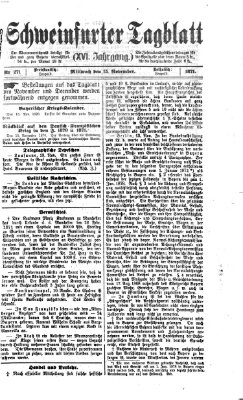 Schweinfurter Tagblatt Mittwoch 15. November 1871