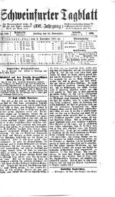 Schweinfurter Tagblatt Freitag 24. November 1871