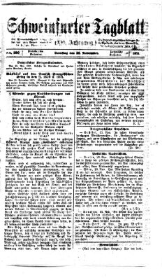 Schweinfurter Tagblatt Samstag 25. November 1871