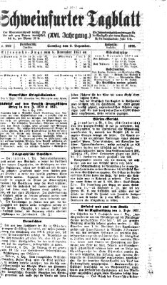 Schweinfurter Tagblatt Samstag 9. Dezember 1871