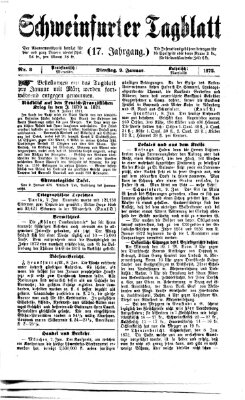 Schweinfurter Tagblatt Dienstag 9. Januar 1872