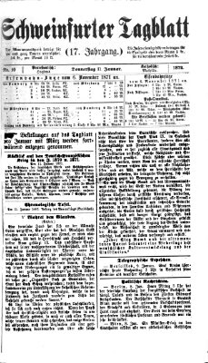 Schweinfurter Tagblatt Donnerstag 11. Januar 1872