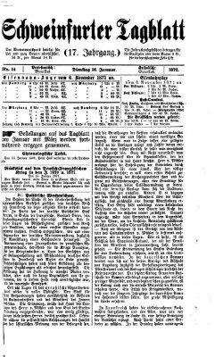 Schweinfurter Tagblatt Dienstag 16. Januar 1872