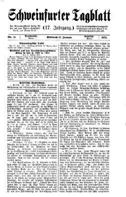 Schweinfurter Tagblatt Mittwoch 17. Januar 1872