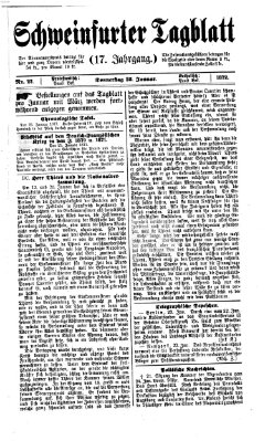 Schweinfurter Tagblatt Donnerstag 25. Januar 1872