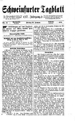 Schweinfurter Tagblatt Freitag 26. Januar 1872