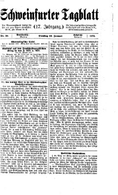 Schweinfurter Tagblatt Dienstag 30. Januar 1872