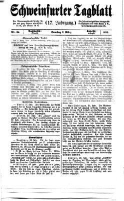 Schweinfurter Tagblatt Samstag 2. März 1872