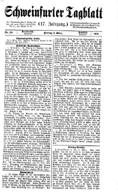 Schweinfurter Tagblatt Freitag 8. März 1872