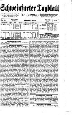 Schweinfurter Tagblatt Samstag 9. März 1872