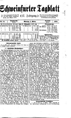 Schweinfurter Tagblatt Montag 11. März 1872