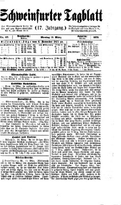 Schweinfurter Tagblatt Montag 18. März 1872