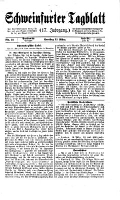 Schweinfurter Tagblatt Samstag 23. März 1872