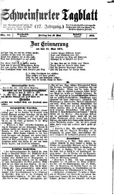 Schweinfurter Tagblatt Freitag 10. Mai 1872