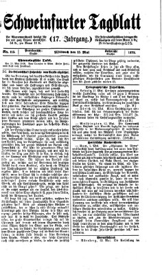 Schweinfurter Tagblatt Mittwoch 15. Mai 1872