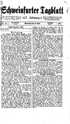 Schweinfurter Tagblatt Mittwoch 22. Mai 1872