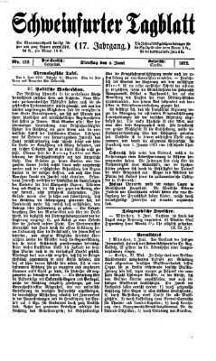 Schweinfurter Tagblatt Dienstag 4. Juni 1872