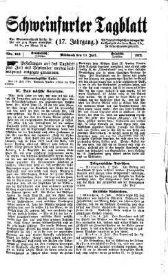 Schweinfurter Tagblatt Mittwoch 10. Juli 1872