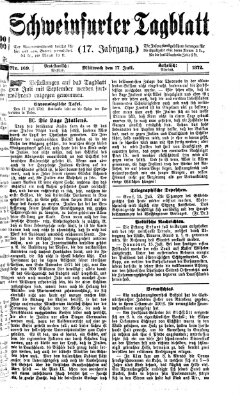 Schweinfurter Tagblatt Mittwoch 17. Juli 1872