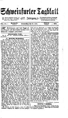 Schweinfurter Tagblatt Mittwoch 24. Juli 1872