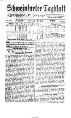 Schweinfurter Tagblatt Freitag 26. Juli 1872