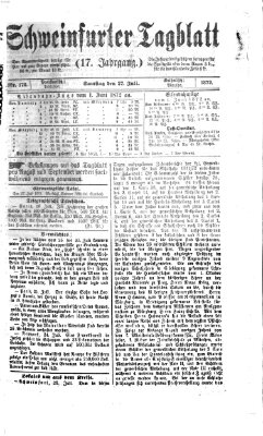 Schweinfurter Tagblatt Samstag 27. Juli 1872