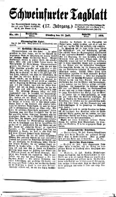 Schweinfurter Tagblatt Dienstag 30. Juli 1872