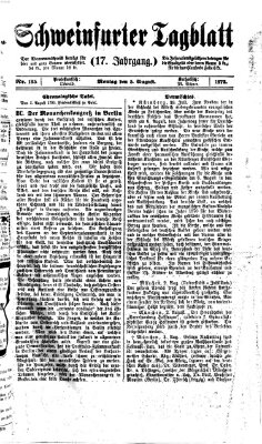 Schweinfurter Tagblatt Montag 5. August 1872