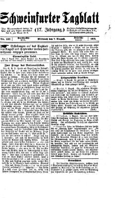 Schweinfurter Tagblatt Mittwoch 7. August 1872