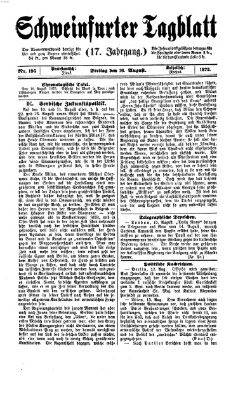 Schweinfurter Tagblatt Freitag 16. August 1872