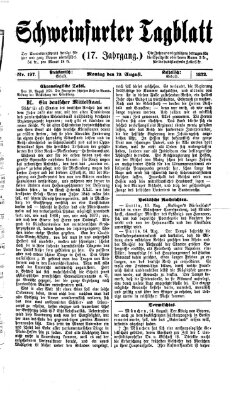 Schweinfurter Tagblatt Montag 19. August 1872