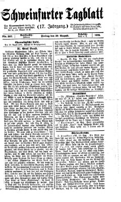 Schweinfurter Tagblatt Freitag 30. August 1872