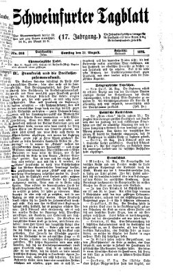 Schweinfurter Tagblatt Samstag 31. August 1872