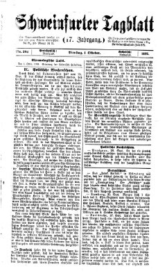 Schweinfurter Tagblatt Dienstag 1. Oktober 1872