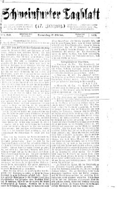 Schweinfurter Tagblatt Donnerstag 17. Oktober 1872