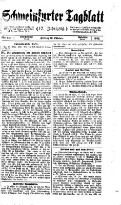 Schweinfurter Tagblatt Freitag 18. Oktober 1872