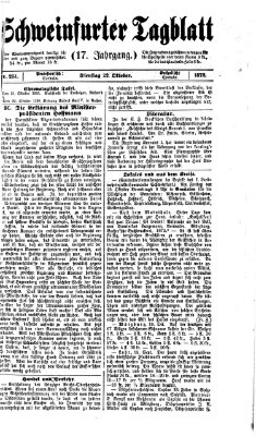 Schweinfurter Tagblatt Dienstag 22. Oktober 1872