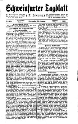 Schweinfurter Tagblatt Donnerstag 31. Oktober 1872