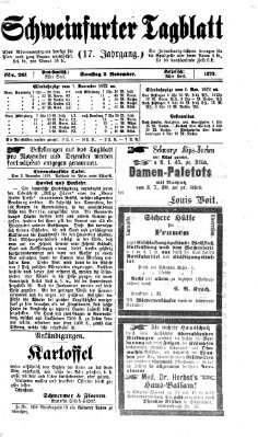 Schweinfurter Tagblatt Samstag 2. November 1872