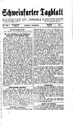 Schweinfurter Tagblatt Freitag 6. Dezember 1872