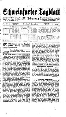 Schweinfurter Tagblatt Samstag 7. Dezember 1872