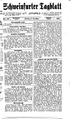 Schweinfurter Tagblatt Freitag 13. Dezember 1872