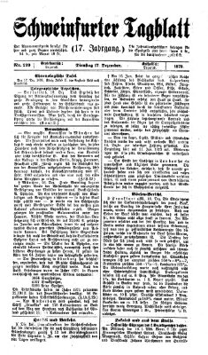 Schweinfurter Tagblatt Dienstag 17. Dezember 1872