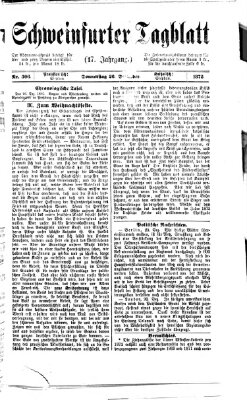 Schweinfurter Tagblatt Donnerstag 26. Dezember 1872