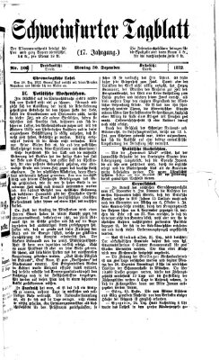 Schweinfurter Tagblatt Montag 30. Dezember 1872