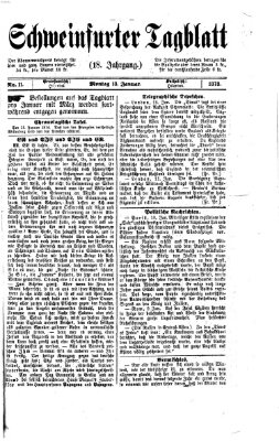 Schweinfurter Tagblatt Montag 13. Januar 1873